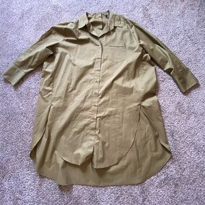 Zara Poplin Shirt With Tied Details. Size XXL